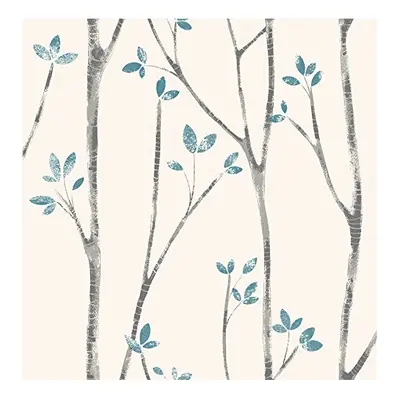 Urban Walls UW24777 Scandi Tree Sidewall, Blue