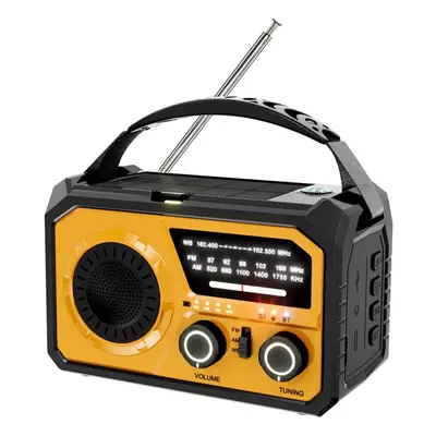 (orange) 16000mah Hand Crank Emergency Radio Wireless Hand Crank Weather Radio Noaa/am/fm Portab