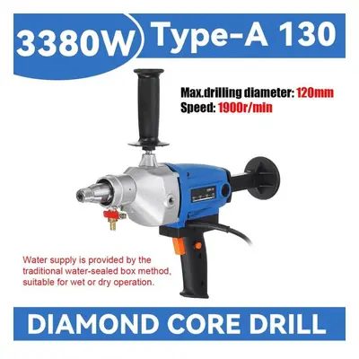 (130 + water-sealed) Electric Diamond Core Drill 4300w 120mm Dry&wet Handheld Concrete Core Dril