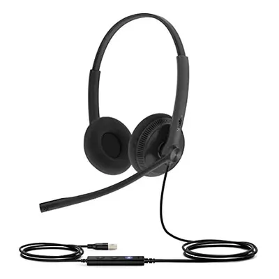 UH34 Lite Professional USB-A, Plug & Play Binaural Corded Headset with Noise Cancelling Micropho