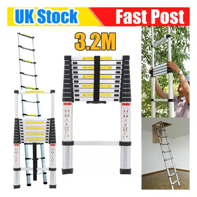 3.2M Telescopic Ladder Portable Extension Ladder Aluminum EN131