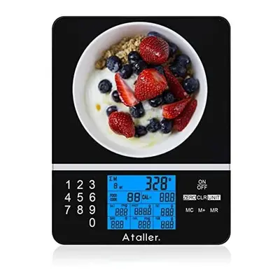 Ataller Food Nutrition Scale, Digital Kitchen Scale with Nutrition Facts Display, Accurate Weigh