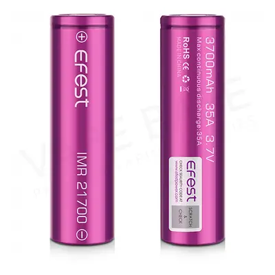 (4 Batteries) Genuine Efest 3700mAh 35A Flat Top Battery