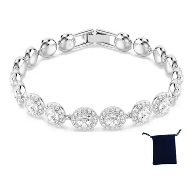 (SHLSL1) Classic Happiness Diamond Round Crystal S925 Silver Earrings Bracelet Necklace Set Wome