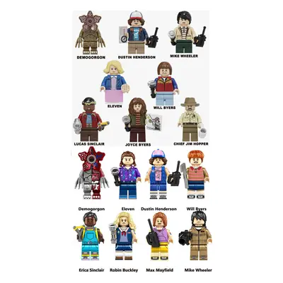 (16pcs-A+B) NEW Stranger Things Assembled Minifigures Set Children's Stall Toys Gifts Building B