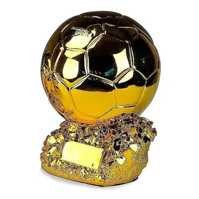 (25cm) Golden Ball Trophy Benzema Soccer Final Scorer Model Resin Soccer Cup Fan Collection Souv