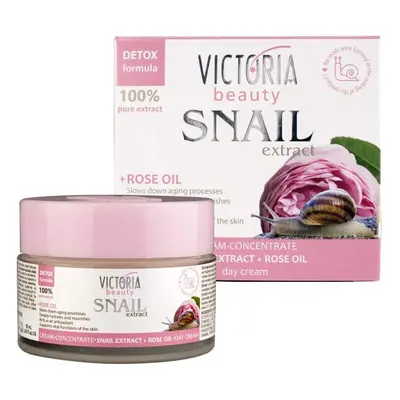 Victoria Beauty Snail Extract and Rose Oil INTENSE MOISTURE DAY CREAM! Anti Aging Face Cream - P