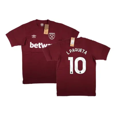 (S) West Ham Leisure Tee (Tawny Port) (L PAQUETA 10)