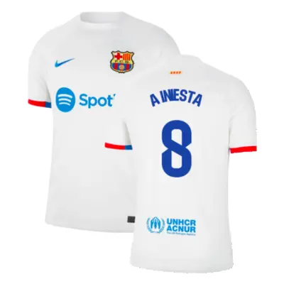 (L) Barcelona Away Shirt (A Iniesta 8)