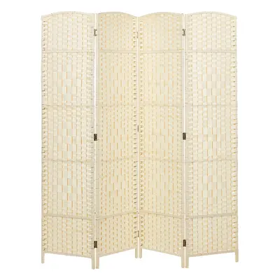 4 Panel Room Divider LAPPAGO Light Beige cm cm