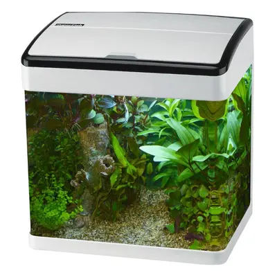 Superfish LED Panorama White Aquarium 30L 320L/H Top Filter Fish Tank