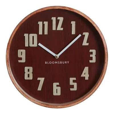 Vitus Red Grain Large Wall Clock