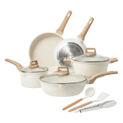 CAROTE Nonstick Pots and Pans Set, Granite Kitchen Cookware Sets