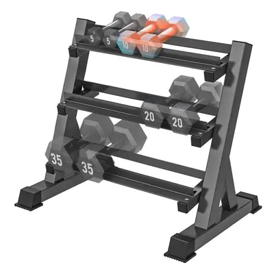 Yoleo Tier Adjustable Dumbbell Rack Stand for Home Gym, Weight Holder for Dumbbells in Different