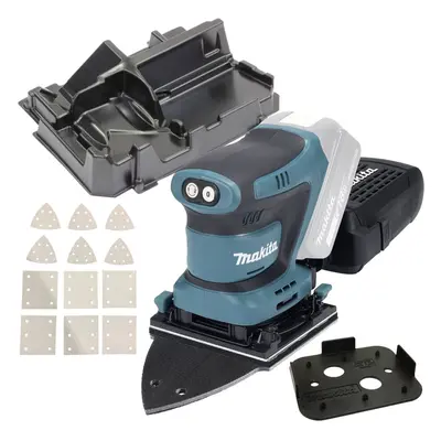 Makita DBO480Z 18v LXT 114mm 1/4 Sheet Finishing Cordless Palm Sander + Inlay