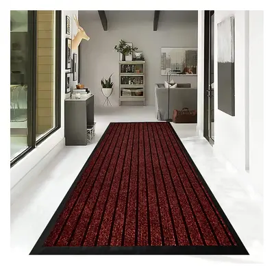 (80 x cm, Burgundy) Heavy Duty Rubber Door Mat