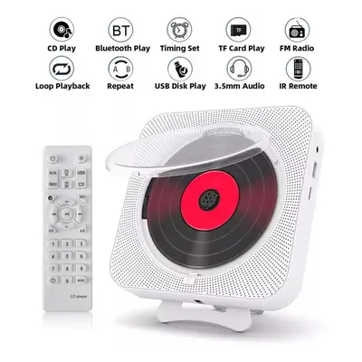 (as the picture) Portable Cd Player Bluetooth Speaker Stereo Cd Players Led Screen Wall Mountabl