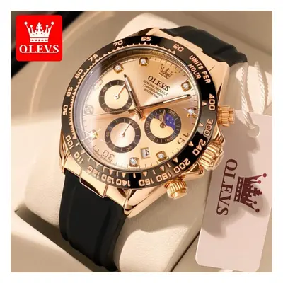 (gold) Olevs Luxury Men Watch Quartz Man Watches Waterproof Luminous Top Brand Watch For Men Dat