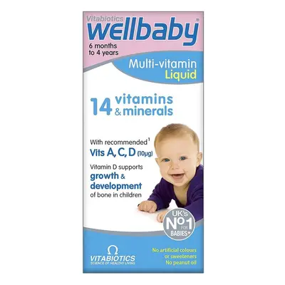 Vitabiotics Wellbaby Infant Liquid Essential Multivitamin Support for Your Baby's Health and Dev