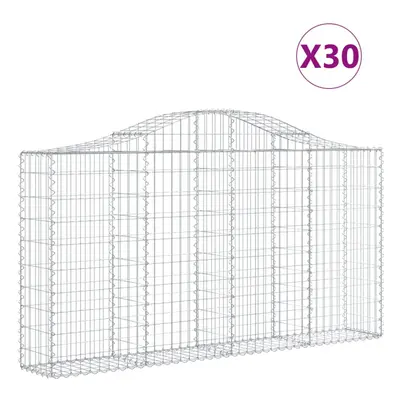 (30 pcs, x x 100/120 cm) vidaXL Arched Gabion Basket Stone Basket Gabion Retaining Wall Galvanis