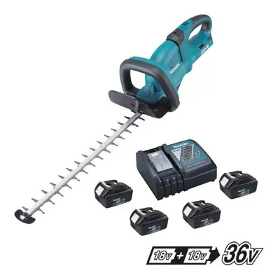 Makita DUH551 Twin LXT 18v / 36v Lithium Ion Hedge Trimmer + x 3.0ah + Charger