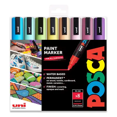 POSCA PC-5M Paint Marker Art Pens - 1.8-2.5mm - Spring Tones - Pens in Gift Box