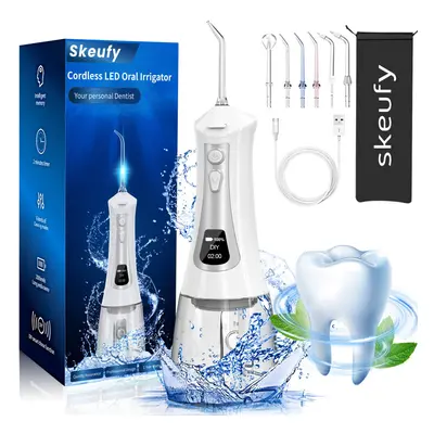 Water Flossers Cordless Tooth Cleaner with LED Display, DIY and Cleaning Modes Dental Oral Irrig