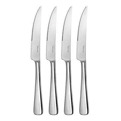 Robert Welch Malvern Bright Cutlery Steak Knife, Set of 4. Made from Stainless Steel. Dishwasher