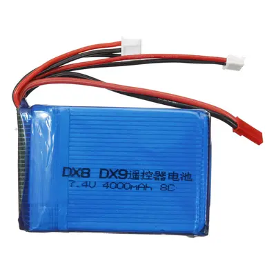 7.4V 4000mAh 8C 2S LiPo Battery for Spektrum DX8 DX9 Transmitter