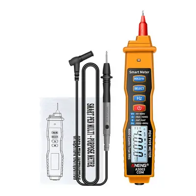 (Yellow) Digital Pen Multimeter Professional Counts Smart Meter Voltage Resistance Capacitance T