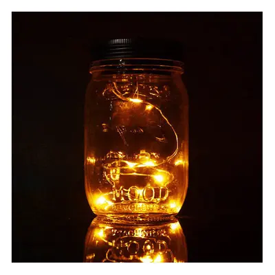 (Warm White) Christmas light Solar Power Hanging Glass Jar Lamp LED Beads Garden Courtyard Lands