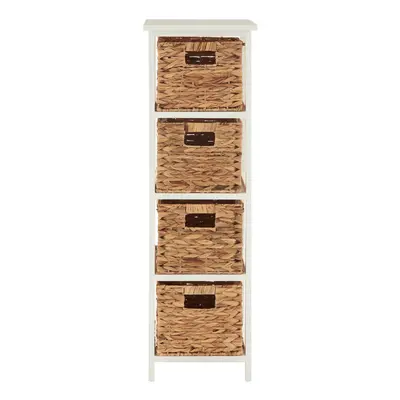 Premier Housewares Padstow Drawer White Hyacinth Storage Unit