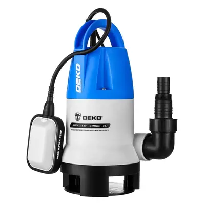 (Blue-400W) Submersible Water Pump 400W 8000L/H, Portable Water Pump for Emptying Pools, Drainag