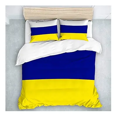 KOSALAER Duvet Cover Set - Leeds?United?Tricolour - Decorative Piece Bedding Set with Pillow Sha