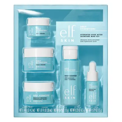 e.l.f. SKIN Hydrated Ever After Skincare Mini Kit, Cleanser, Makeup Remover, Moisturiser & Eye C