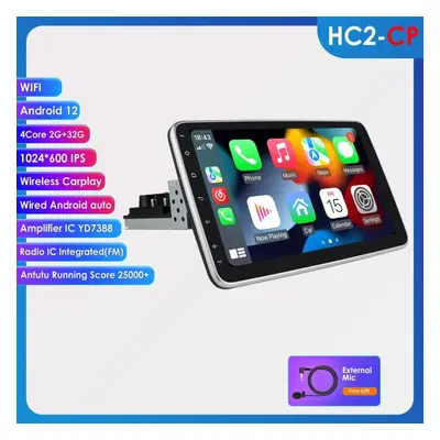 (HC2 2G 32G CP) Car Radio Hizpo 1g+32g 10.1inch Rotatable Din Autoradio Gps For Universal Multim