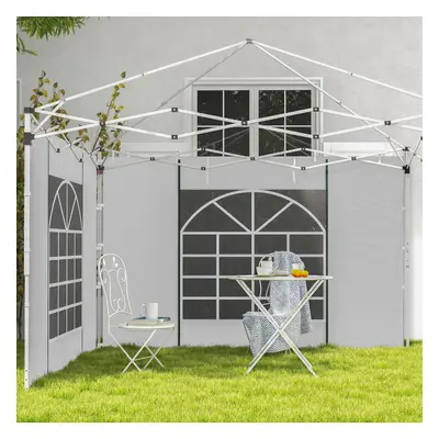 Outsunny 3x3(m) or 3x6m Pop Up Gazebo Side Panels Replacement, Pack, White