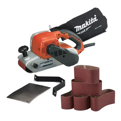 Makita M9400 4" x 610mm Heavy Duty Belt Sander & Dust Bag 240v +5 Belts