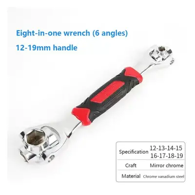 (8 in 12-19mm) 52in1universal Socket Wrench Multifunctional Flower-shaped Twelve-angle Socket Wr