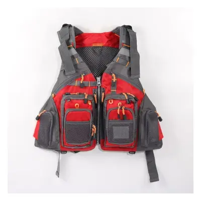 (red, free size(45-95KG)) Life Vest Life Jacket Fishing Outdoor Sport Flying Jacket Safety Survi