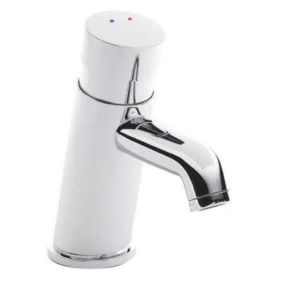 Push Button Mono Basin Tap - Chrome