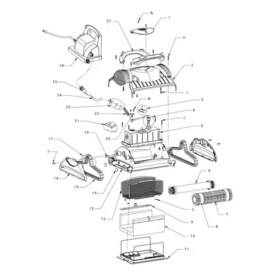 Certikin Cable Connector Assembly - For Use On Dolphin Moby, Bio, Supreme M3, Magic, Dolphin Plu