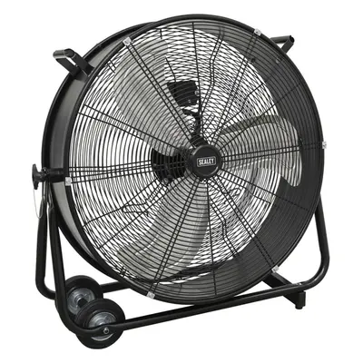 24" Industrial High Velocity Drum Fan - Speed Settings - Wheeled Tilting Stand