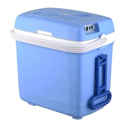 30L Trolley Cool Box Electric Travel Cooler Camping Picnic Ice 12V 240V Adapter