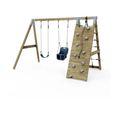 Premium Double Swing with Up and Over Wall - Flex and Baby Navy Blue