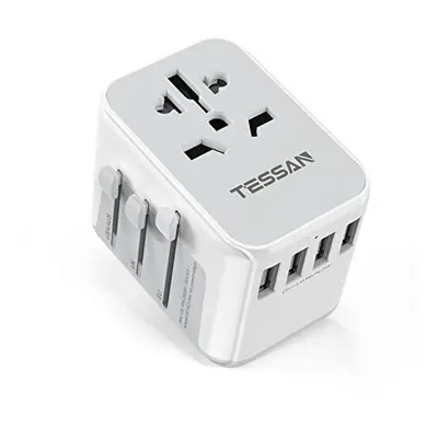 Universal Travel Adapter, TESSAN Travel Plug Adapter Worldwide with USB and AC Socket, Internati