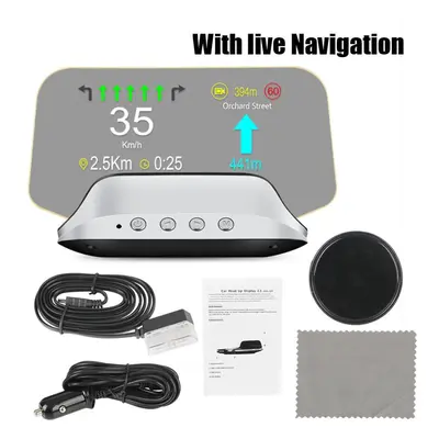 (With live Navigation) Auto Projector Hud Car Electronic Navigation Gps Obd2 Speedometer Head Up