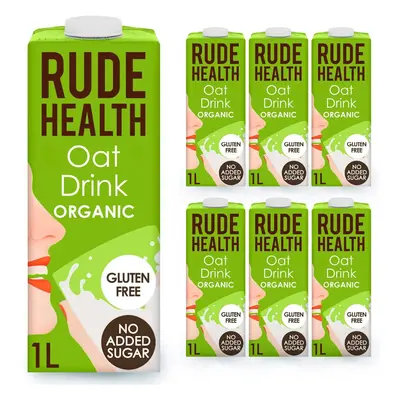 Rude Health x Litre Organic Oat Dairy-Alt Milk, 100% Natural Organic Drink, Lactose Free, Dairy 