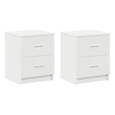 (white, pcs) vidaXL Bedside Cabinet with Drawers Nightstand Bed Side Table