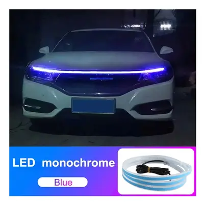 (120CM, Blue) Car LED Hood Light Strip Daytime Running Lights Flexible Waterproof DRL